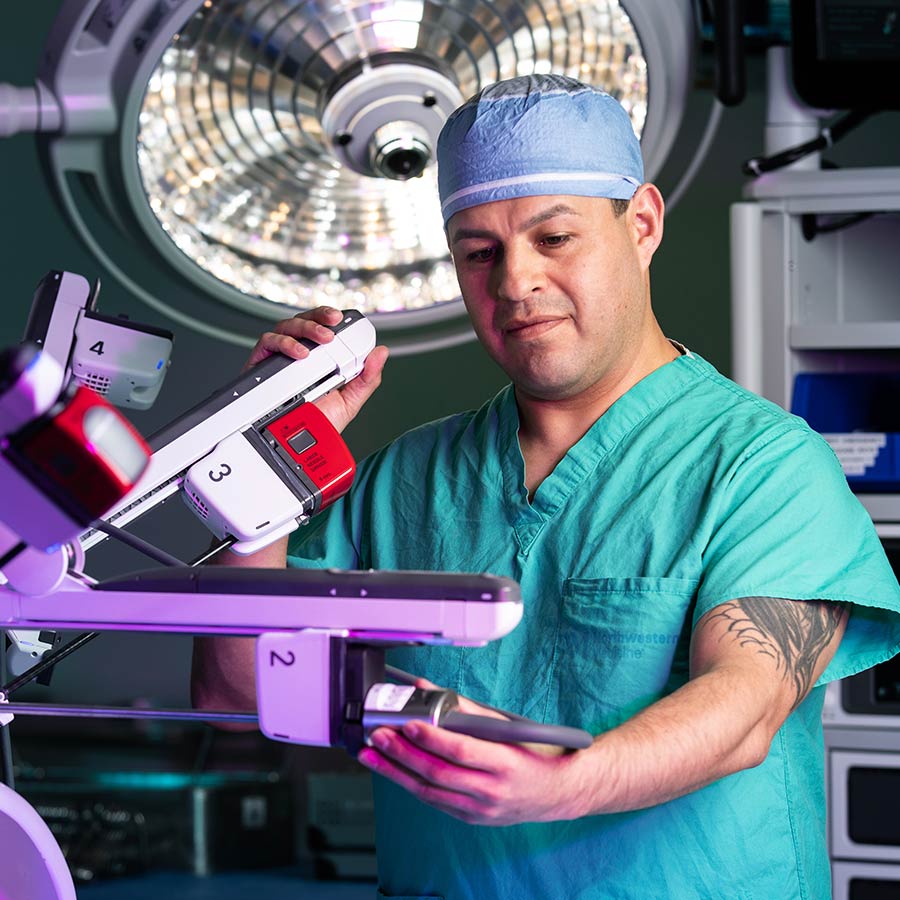Victor Barron works in the operating room