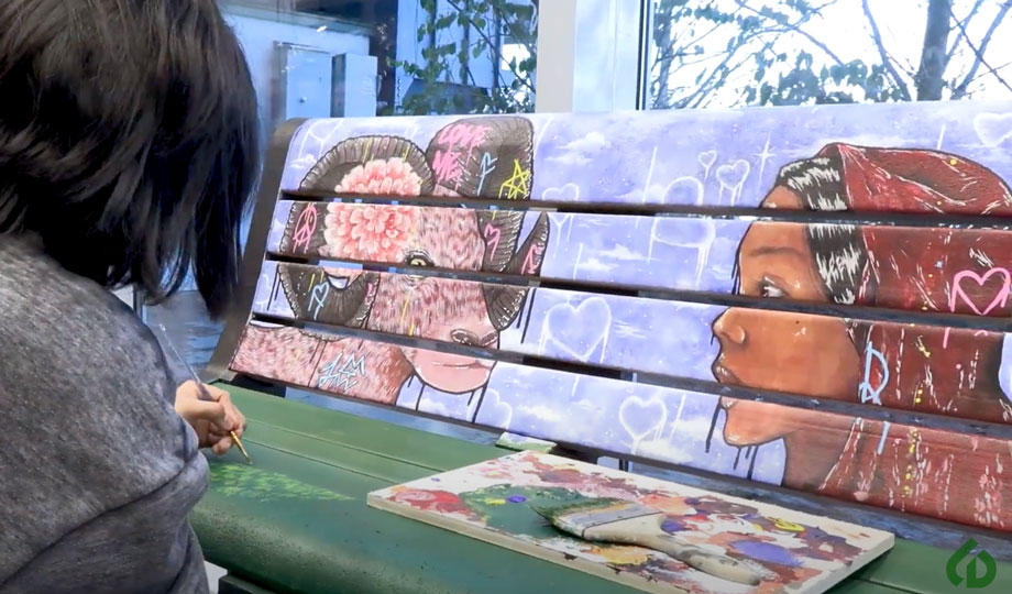 COD student paints a pace bus bench