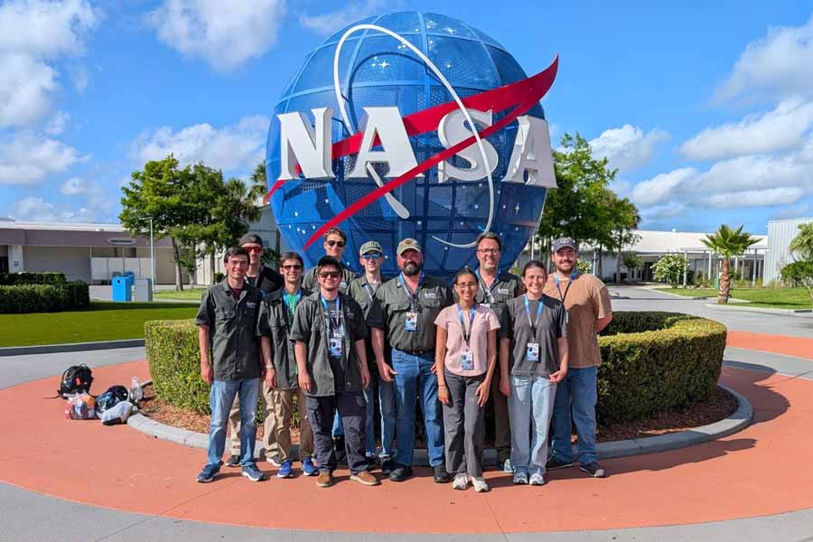 COD's Robotics team stands in front of NASA headquarters
