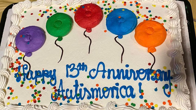 Happy 13th Anniversary Autismerica cake